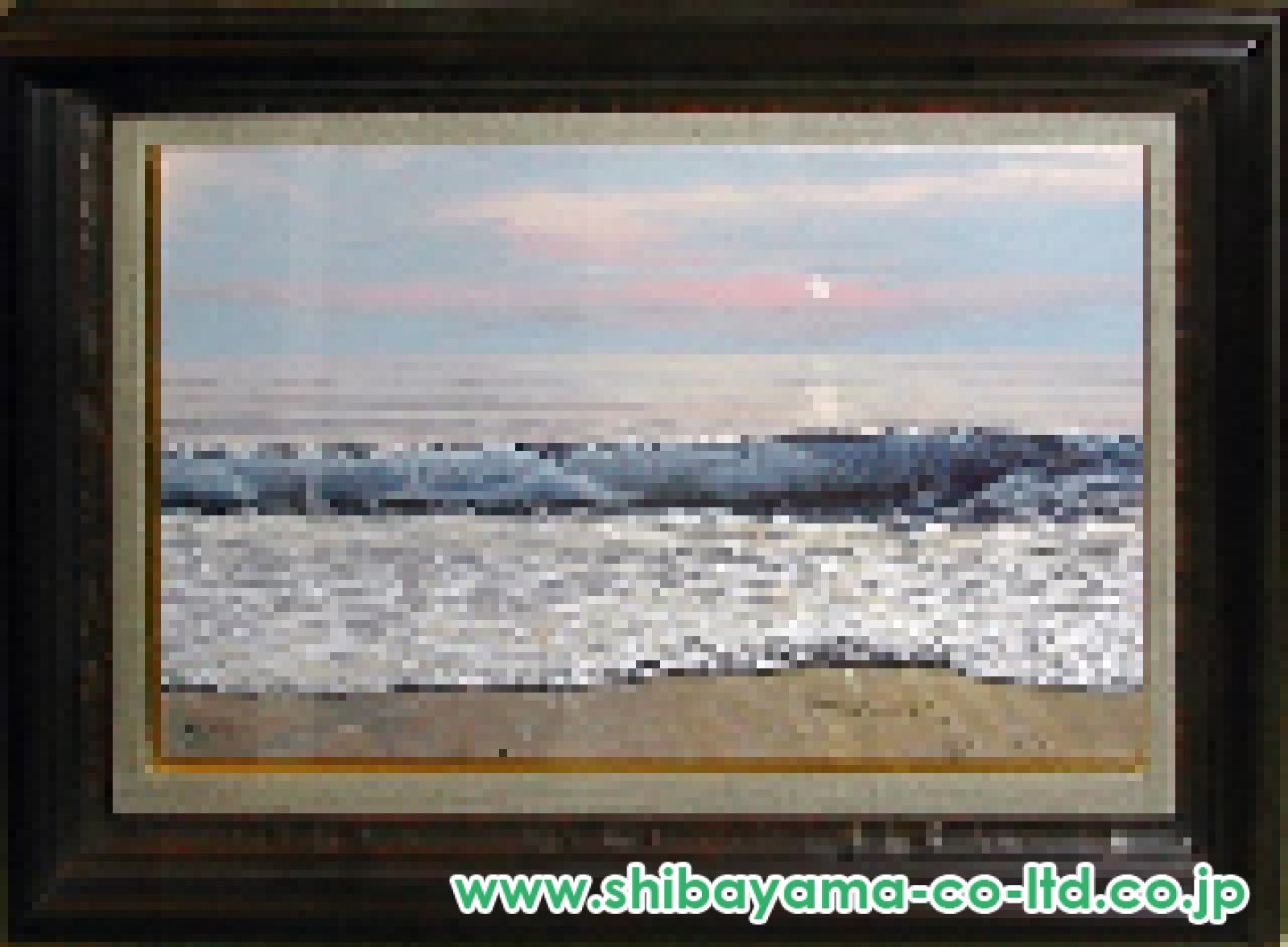 溝口七生「千葉の海」油彩 F10号 :: 絵画買取・販売 - シバヤマ