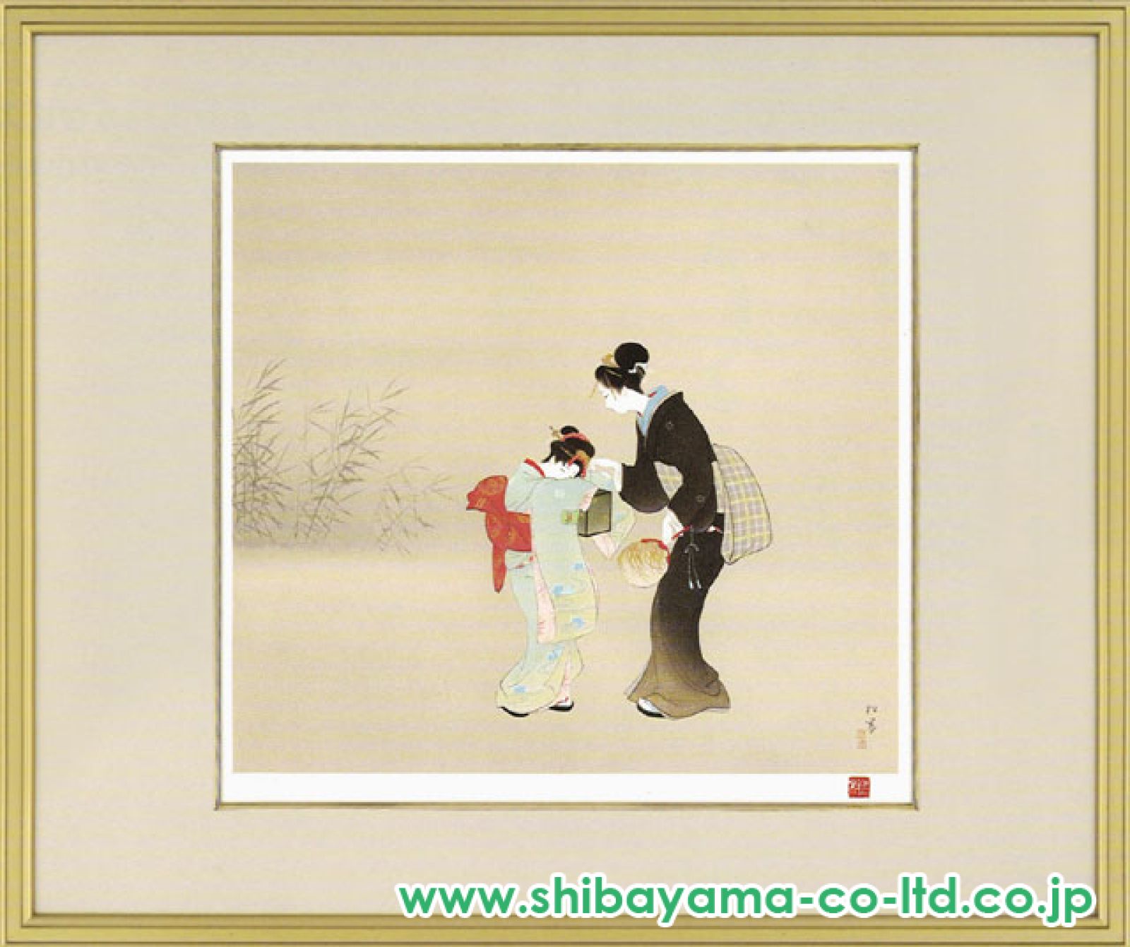 上村松園「母と子とより『新蛍 (母と子と 3部作より