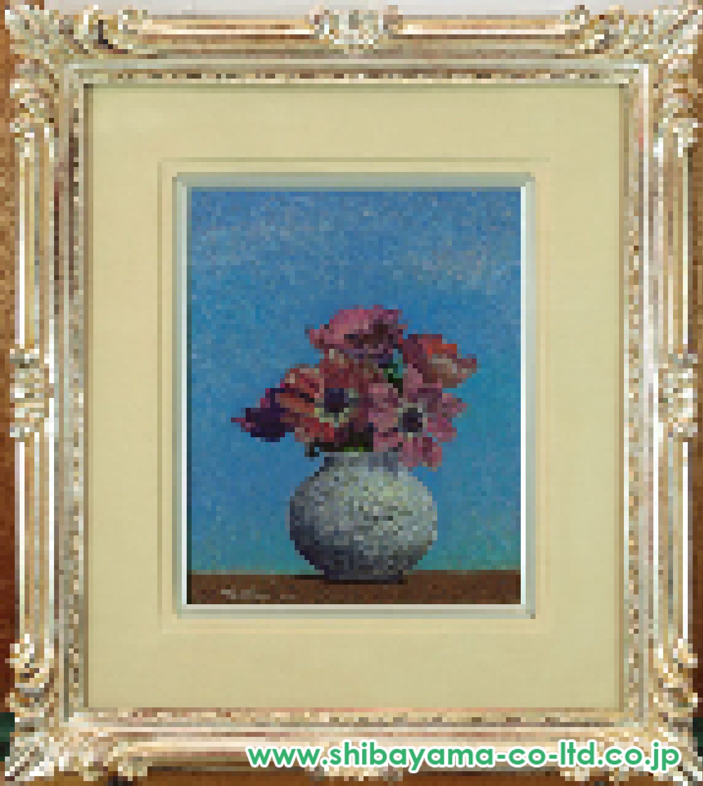 小原稔「花」油彩 F3号 :: 絵画買取・販売 - シバヤマ