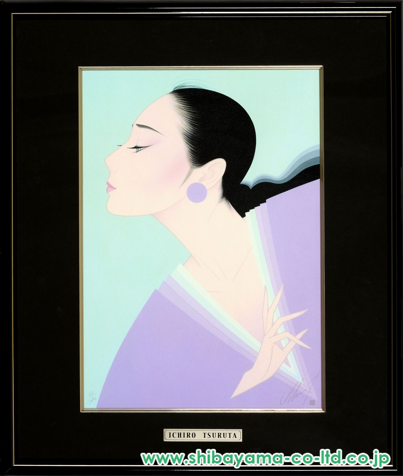 鶴田一郎「GENJIより『紫の上』」レフグラフ :: 絵画買取・販売