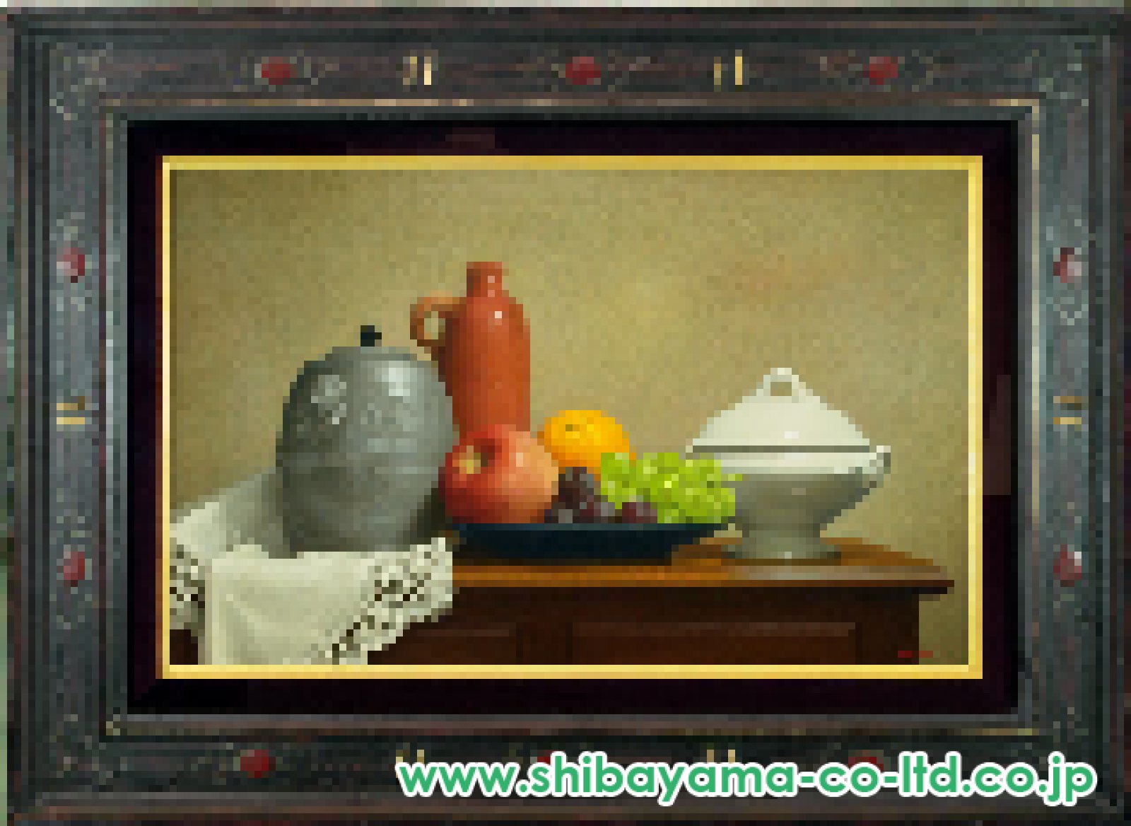岡野忠広「卓上の静物」油彩 F10号 :: 絵画買取・販売 - シバヤマ