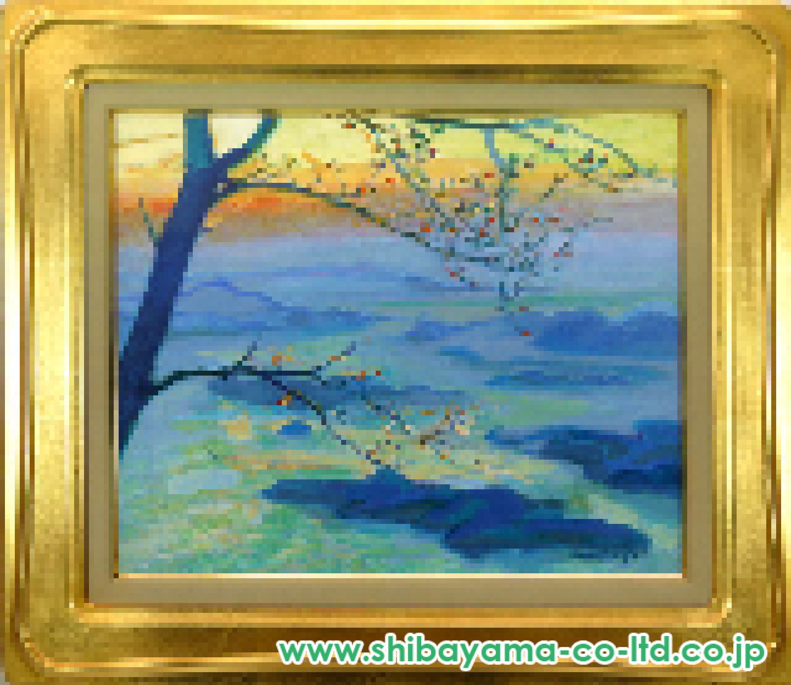 山羽斌士、【京葉光彩】、希少な大判額装用画集より、美品、日本人画家 山羽斌士、【京葉光彩】、希少な大判額装用画集より、美品、日本人画家
