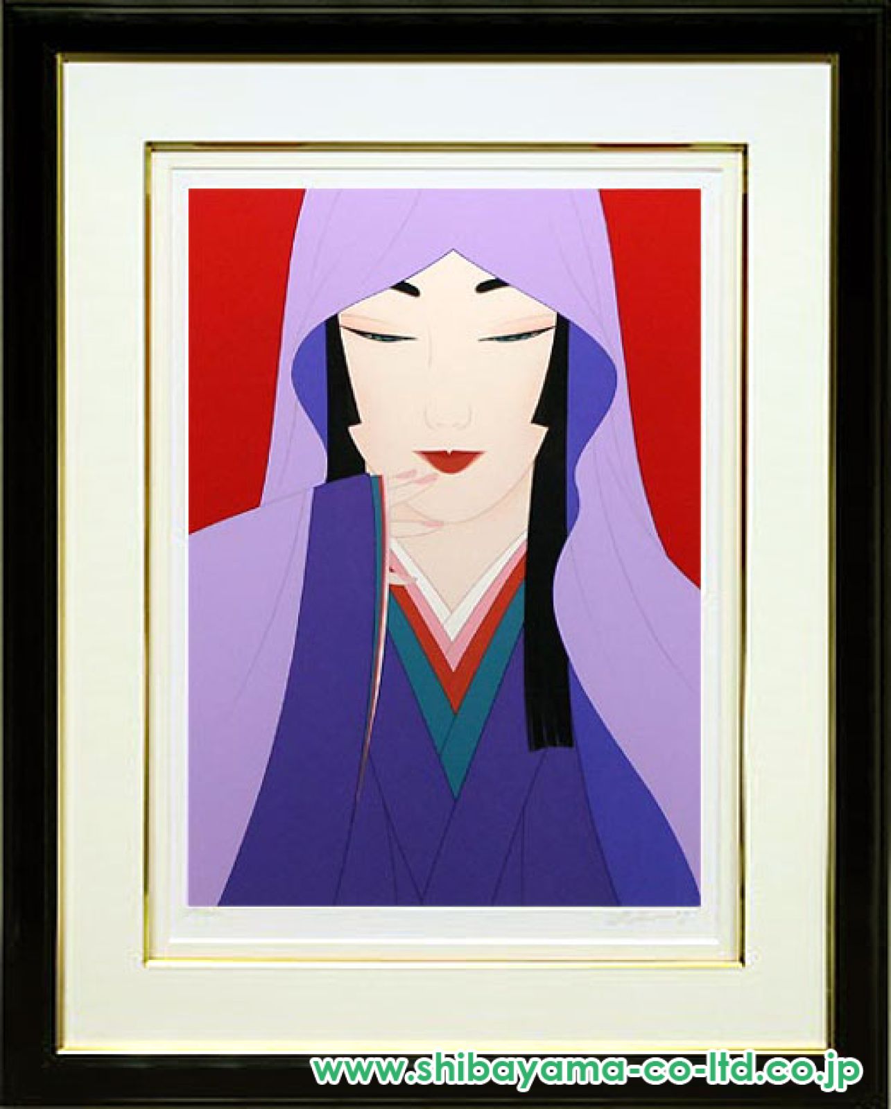 鶴田一郎「春日局」シルクスクリーン :: 絵画買取・販売 - シバヤマ