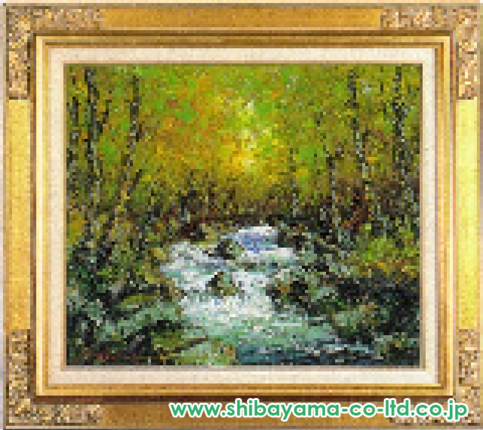 渡部ひでき「奥入瀬」油彩 :: 絵画買取・販売 - シバヤマ