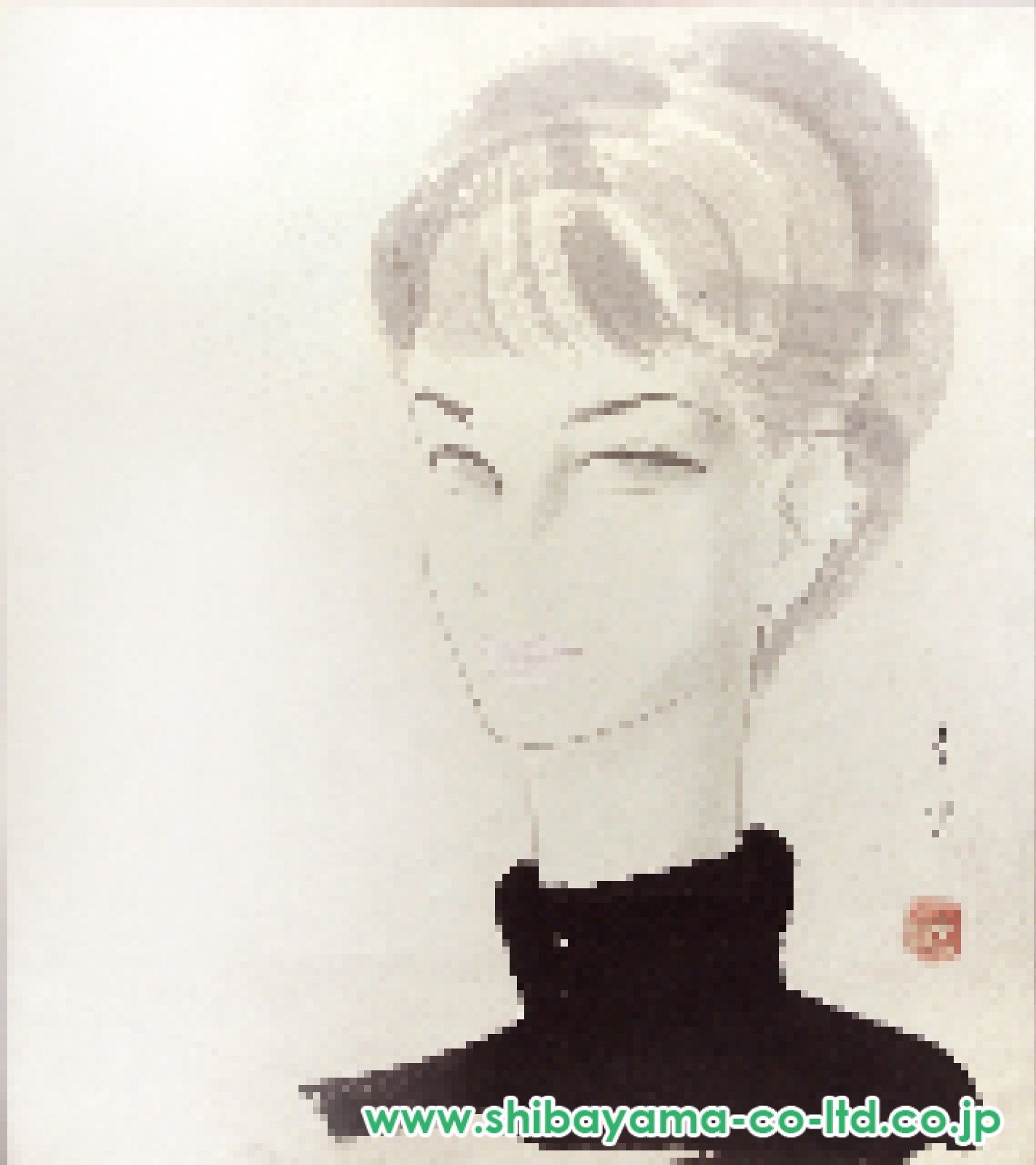 東郷青児「婦人像」水彩 色紙 :: 絵画買取・販売 - シバヤマ 東郷青児「婦人像」水彩 色紙 :: 絵画買取・販売 - シバヤマ