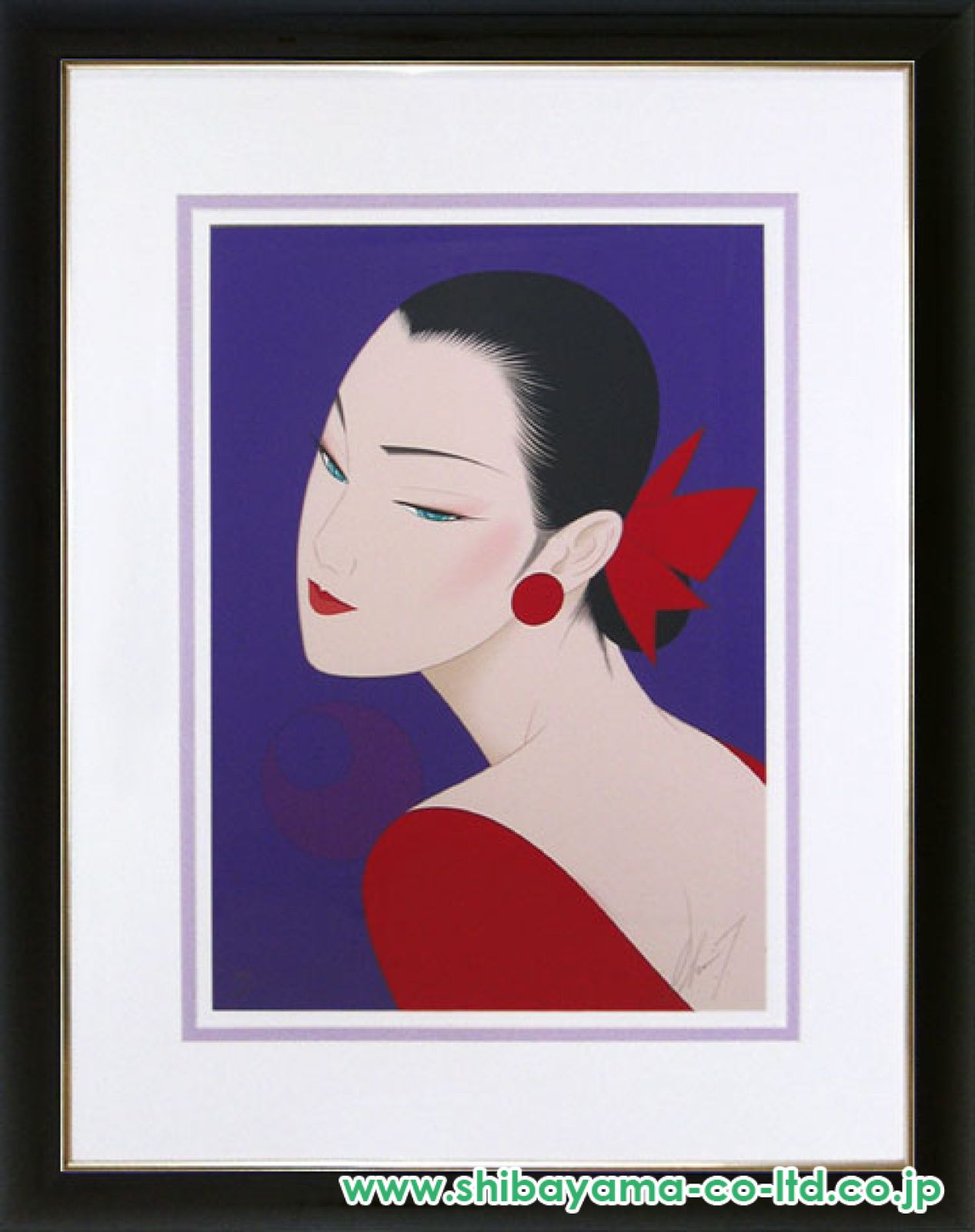 鶴田一郎シルクスクリーン版画「ホリー」 鶴田一郎シルクスクリーン版画「ホリー」