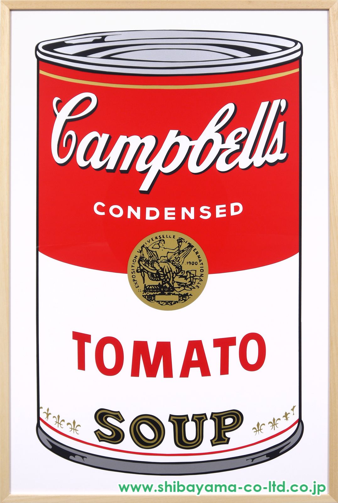 アンディウォーホル【キャンベル トマトスープ】シルクスクリーン 限定版 アンディ・ウォーホル「キャンベルスープ (TOMATO)」シルク