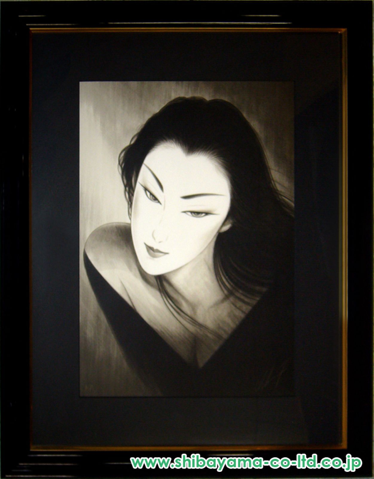 鶴田一郎「みつめて」リトグラフ :: 絵画買取・販売 - シバヤマ