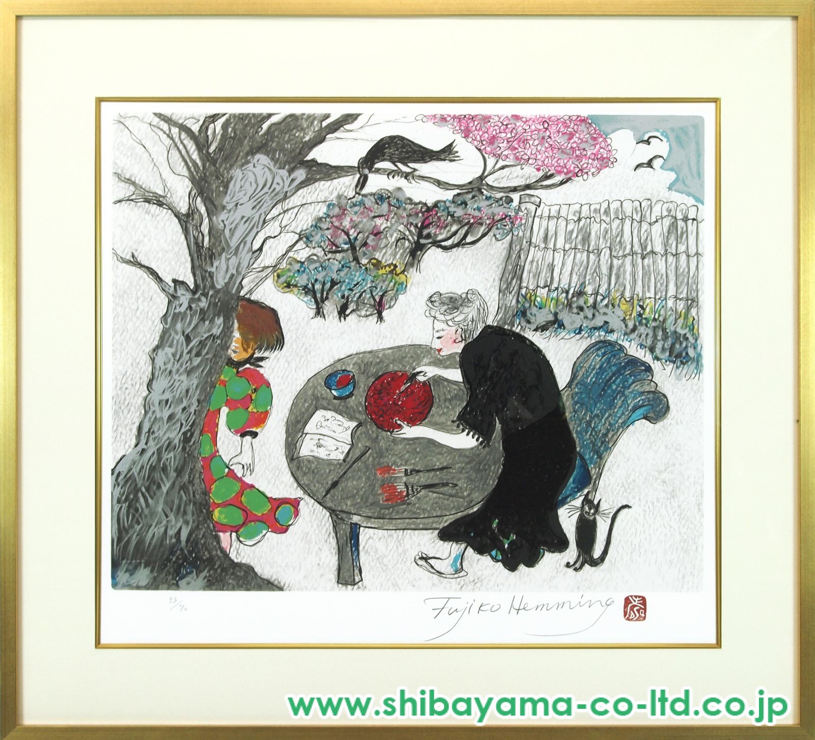 フジ子・ヘミング　絵画　お祈り　シルクスクリーン 1-medium.jpeg