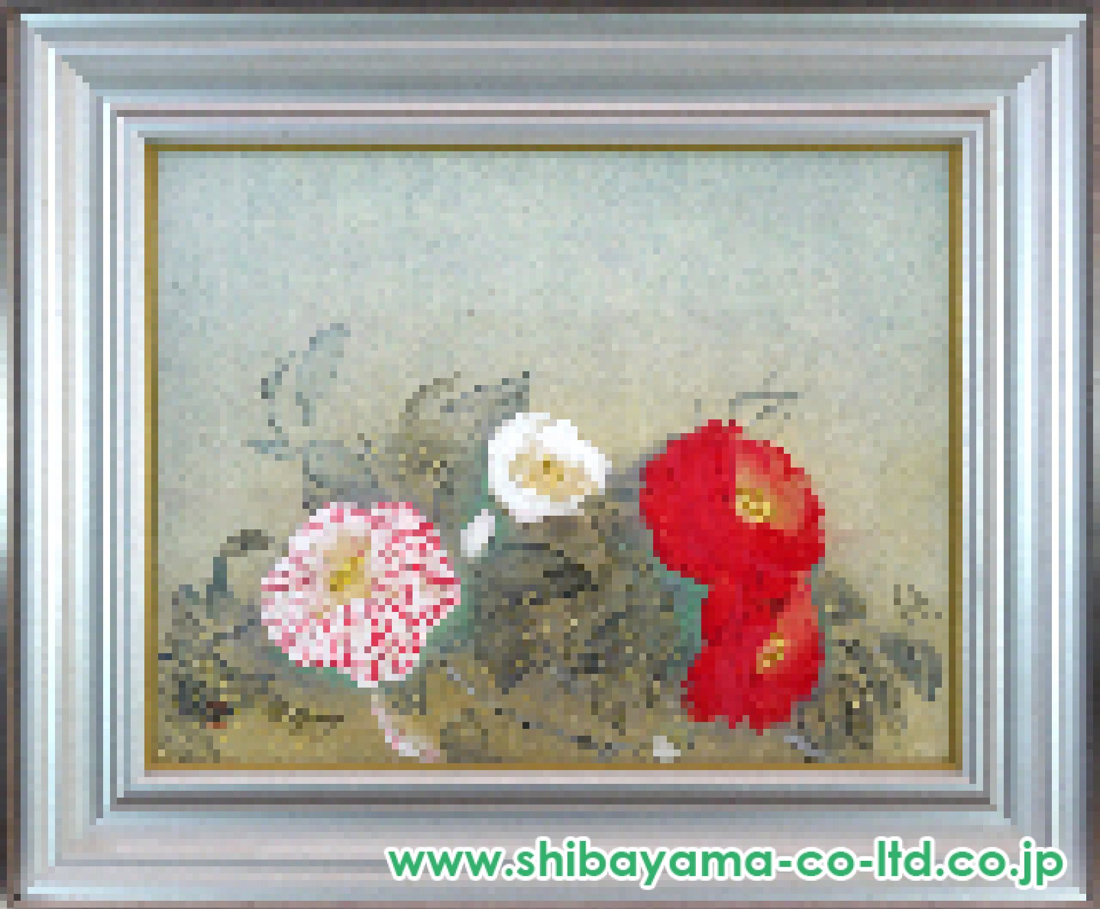 吉井東人「椿」日本画 10号 :: 絵画買取・販売 - シバヤマ