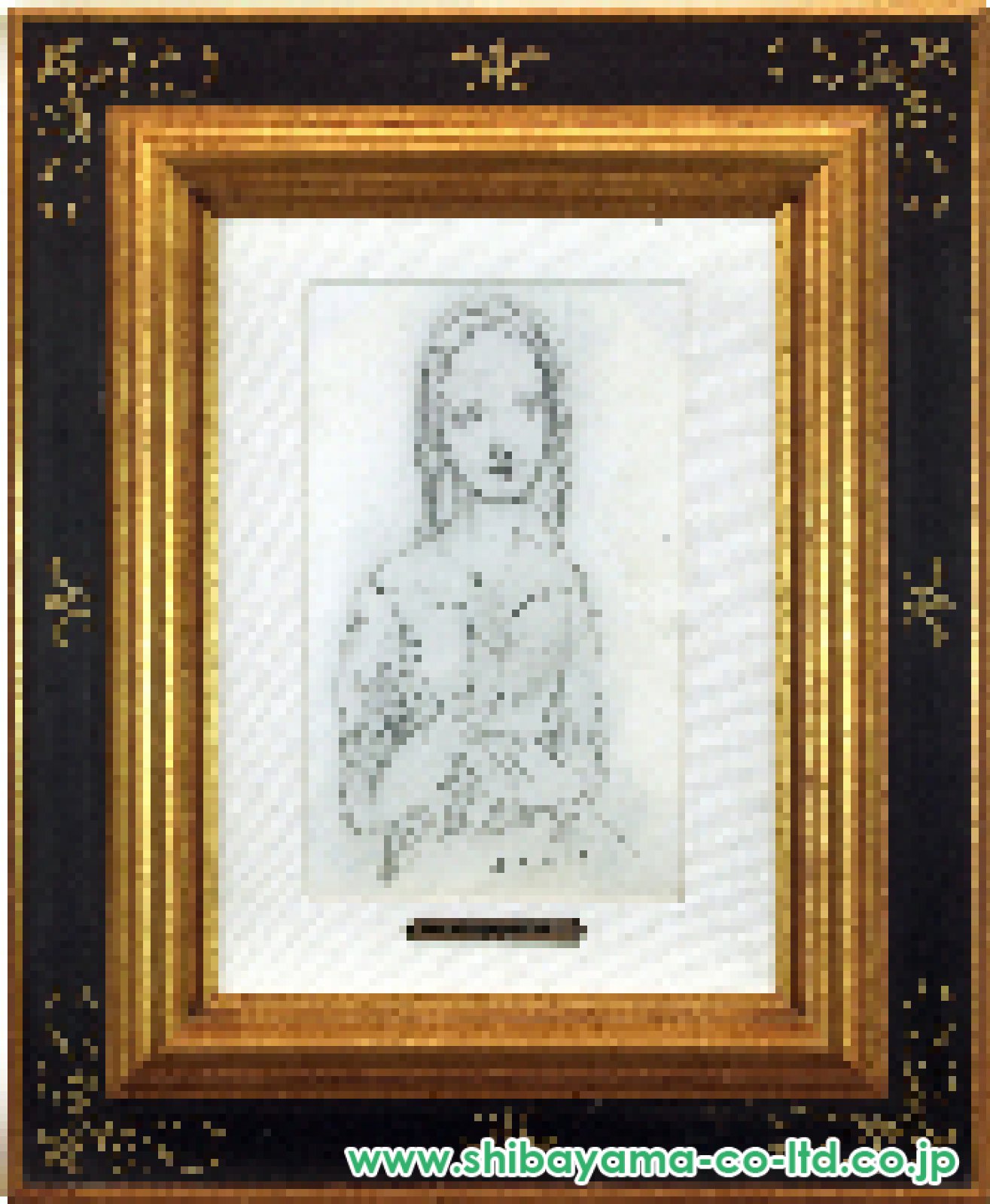 藤田嗣治「少女」鉛筆デッサン :: 絵画買取・販売 - シバヤマ