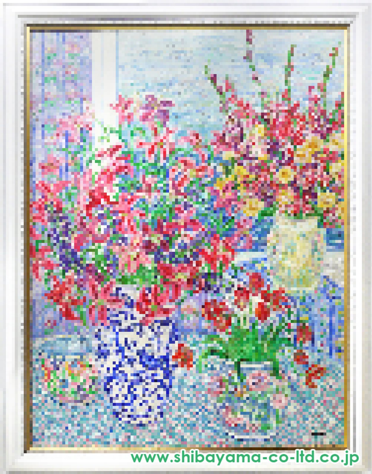 レスリー・セイヤー「窓辺の花」油彩 :: 絵画買取・販売 - シバヤマ