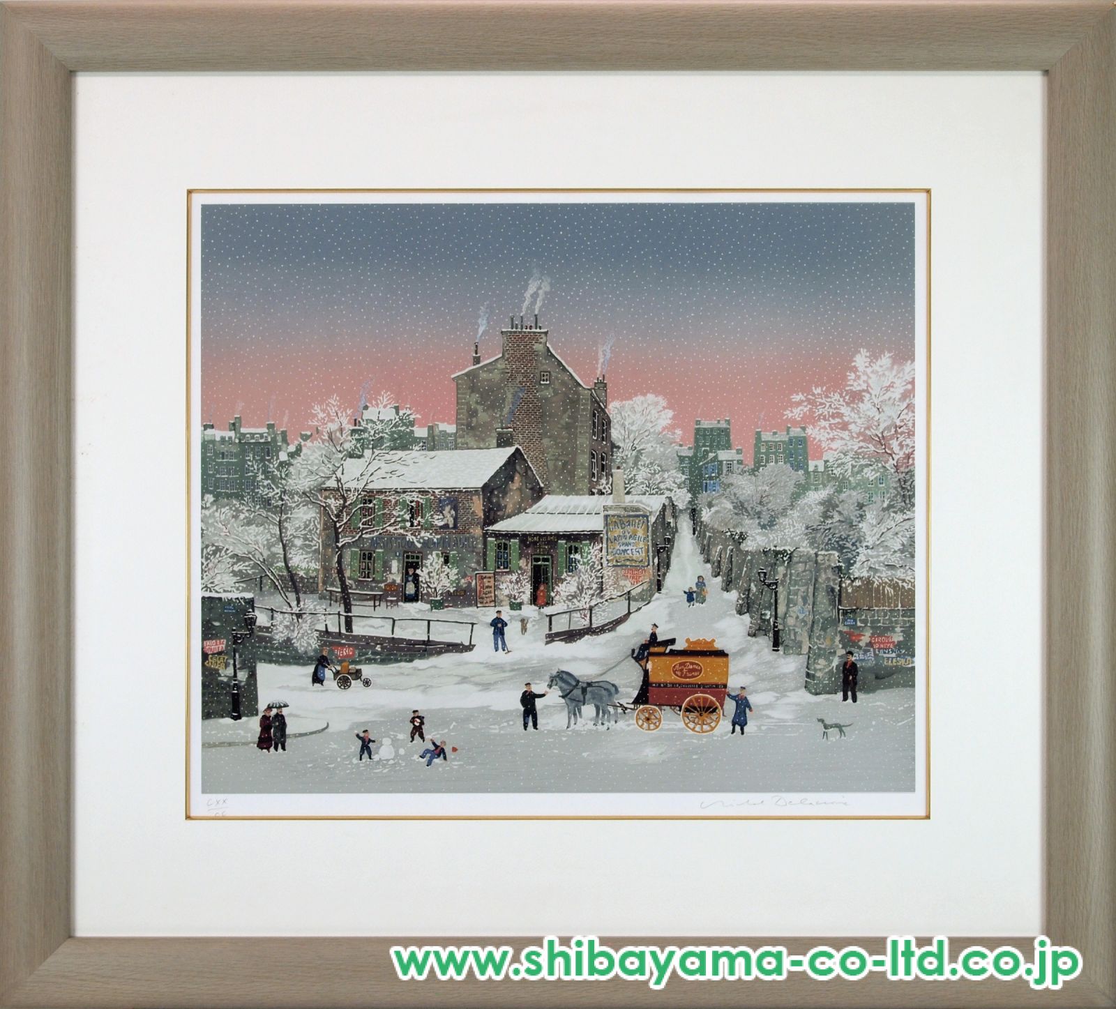 【美品】ミッシェル・ドラクロワ「雪の街角」【直筆サイン】【リトグラフ】 Amazon.co.jp: ミッシェルドラクロワ 「雪の街角」リトグラフ