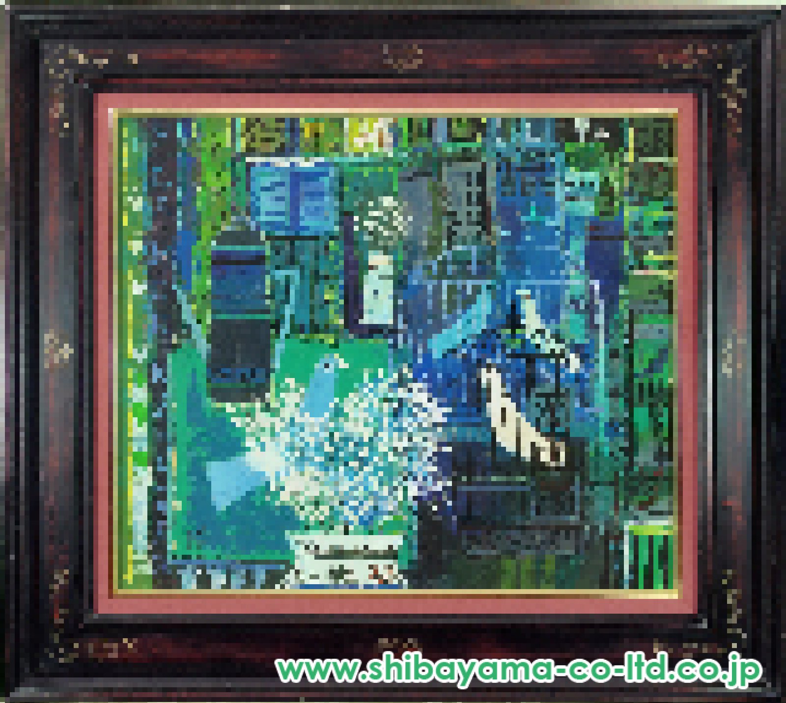 早川義孝「緑の部屋で」油彩 10号 :: 絵画買取・販売 - シバヤマ