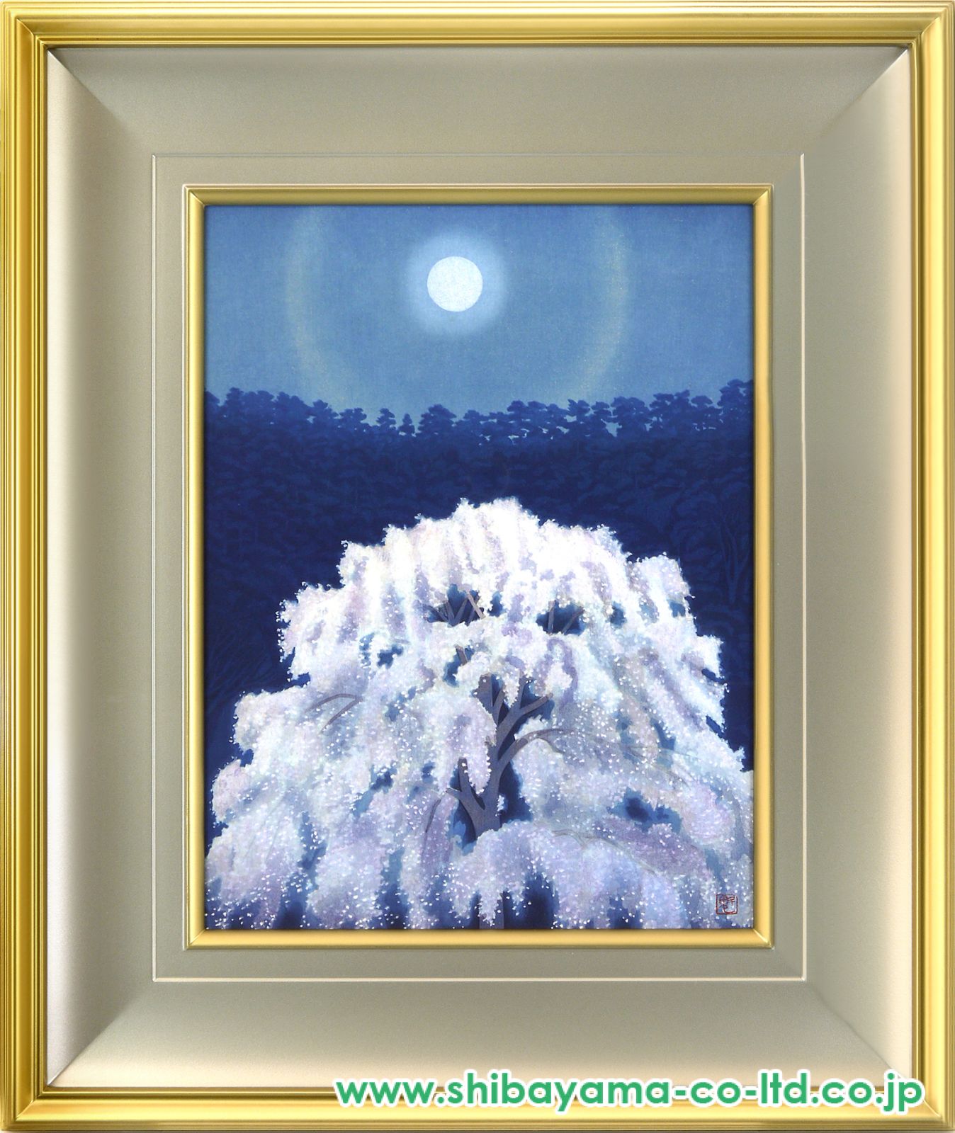 東山魁夷「京洛春秋 春夏三撰より『花明り』」木版画 :: 絵画