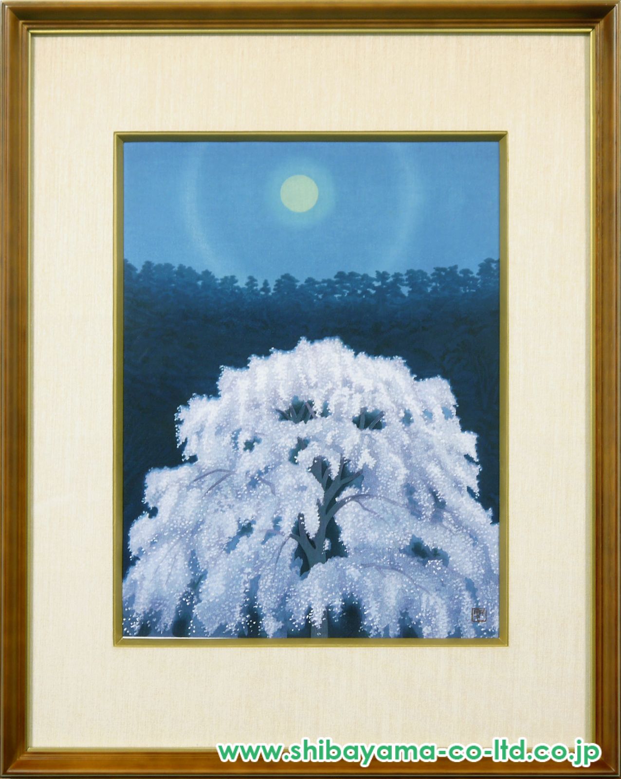 東山魁夷「京洛春秋 春夏三撰より『花明り』」木版画 :: 絵画