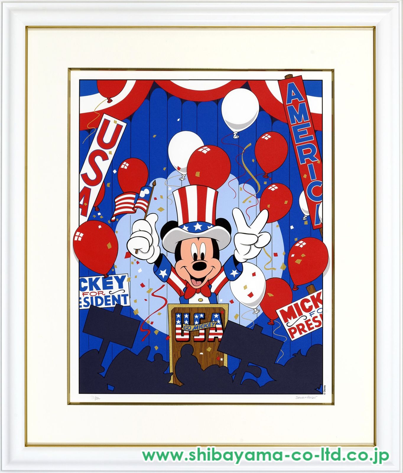 ウォルトディズニー 絵 ウォルト・ディズニー「コンベンション」シルクスクリーン