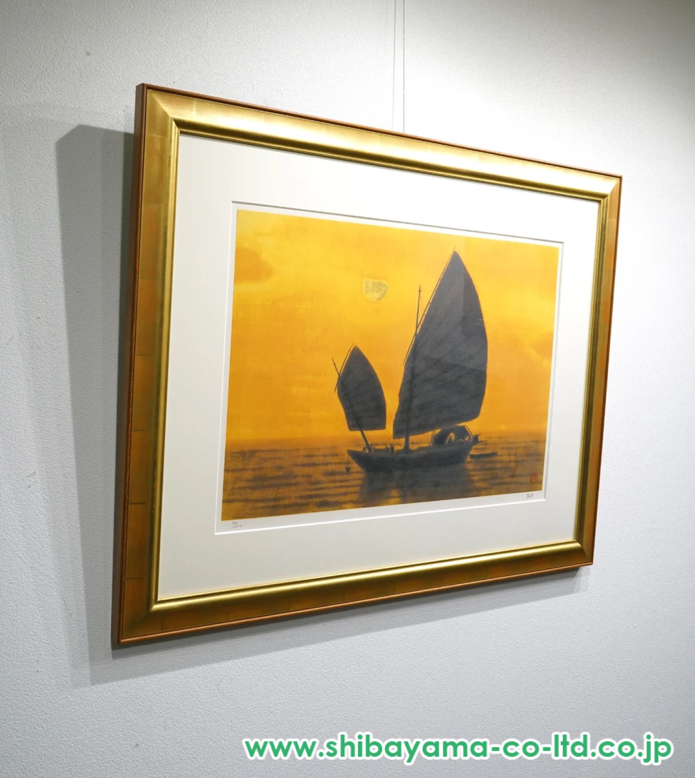 平山郁夫 『海のシルクロード・大和路』リトグラフ 作家直筆サイン入り 版画 「海のシルクロードを行く：「海のシルクロード・大和路
