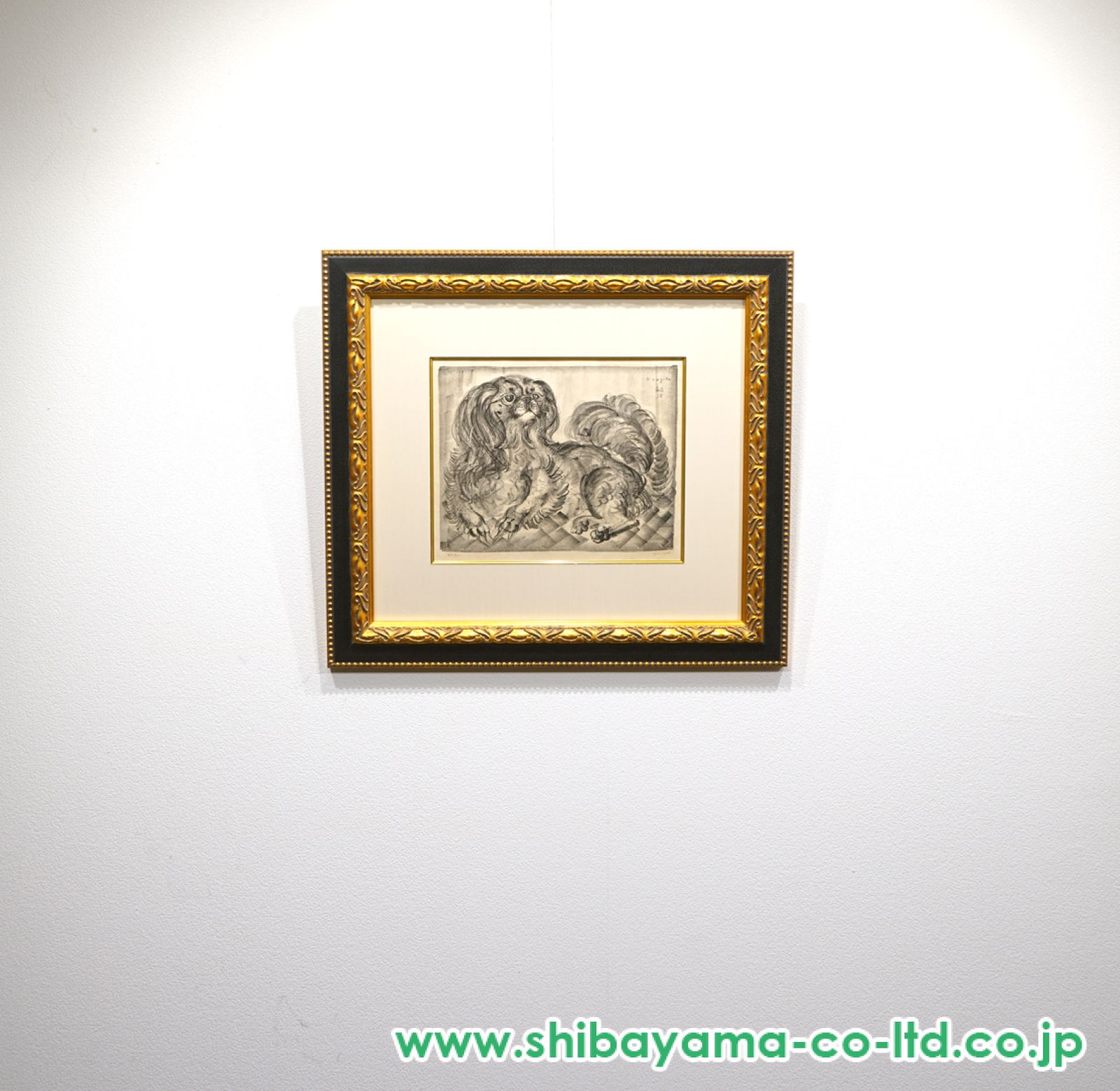 藤田嗣治「ペキニーズ」リトグラフ :: 絵画買取・販売 - シバヤマ