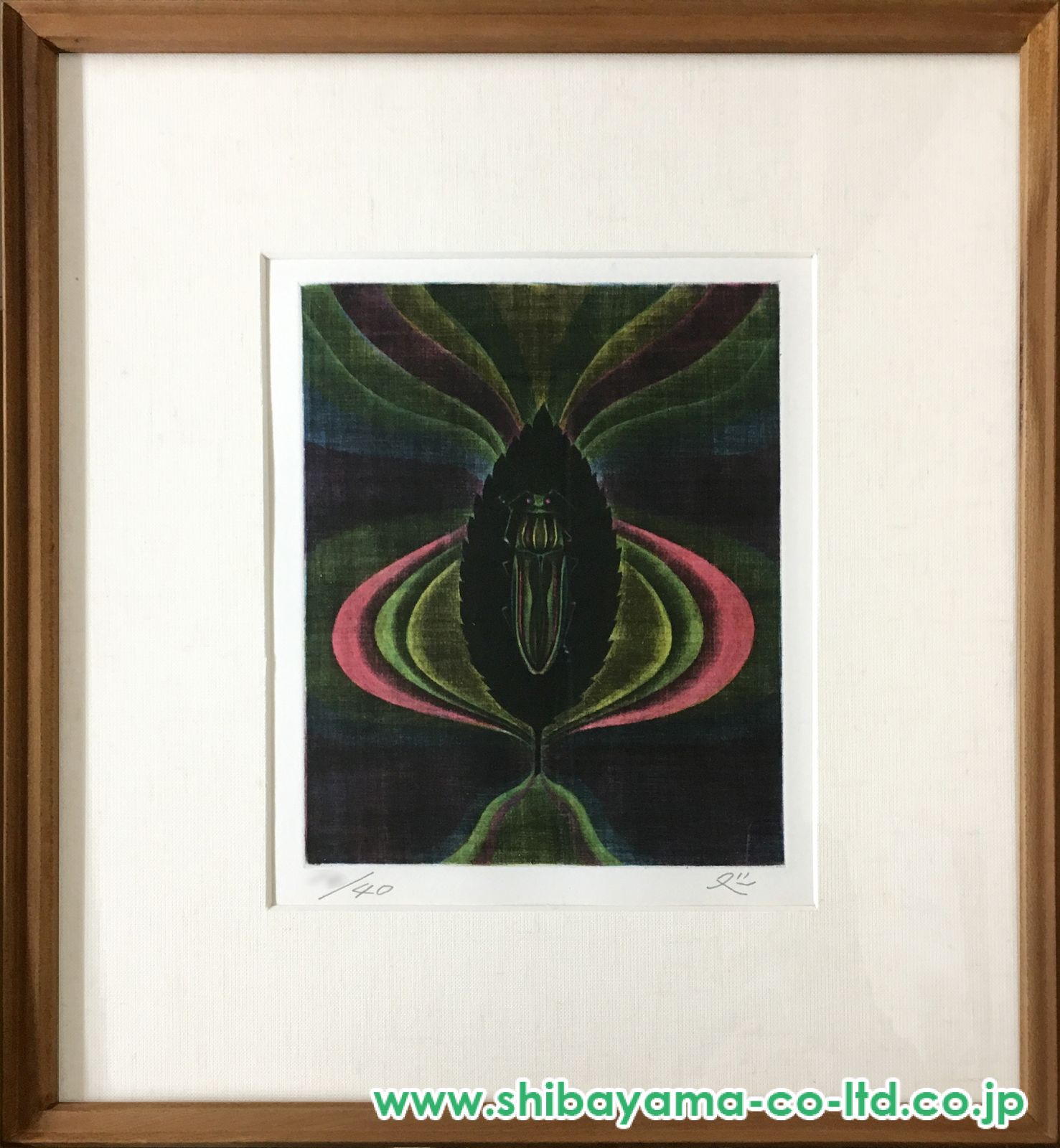 加山又造「玉虫」メゾチント :: 絵画買取・販売 - シバヤマ