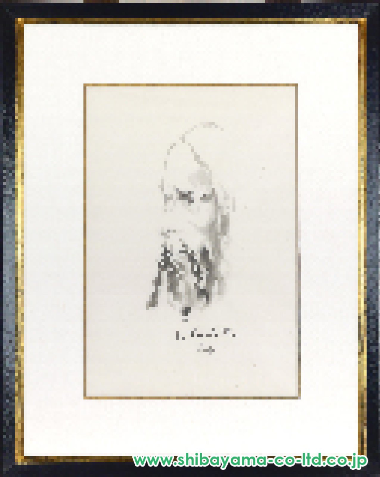 藤田嗣治「キリスト」水墨淡彩 :: 絵画買取・販売 - シバヤマ