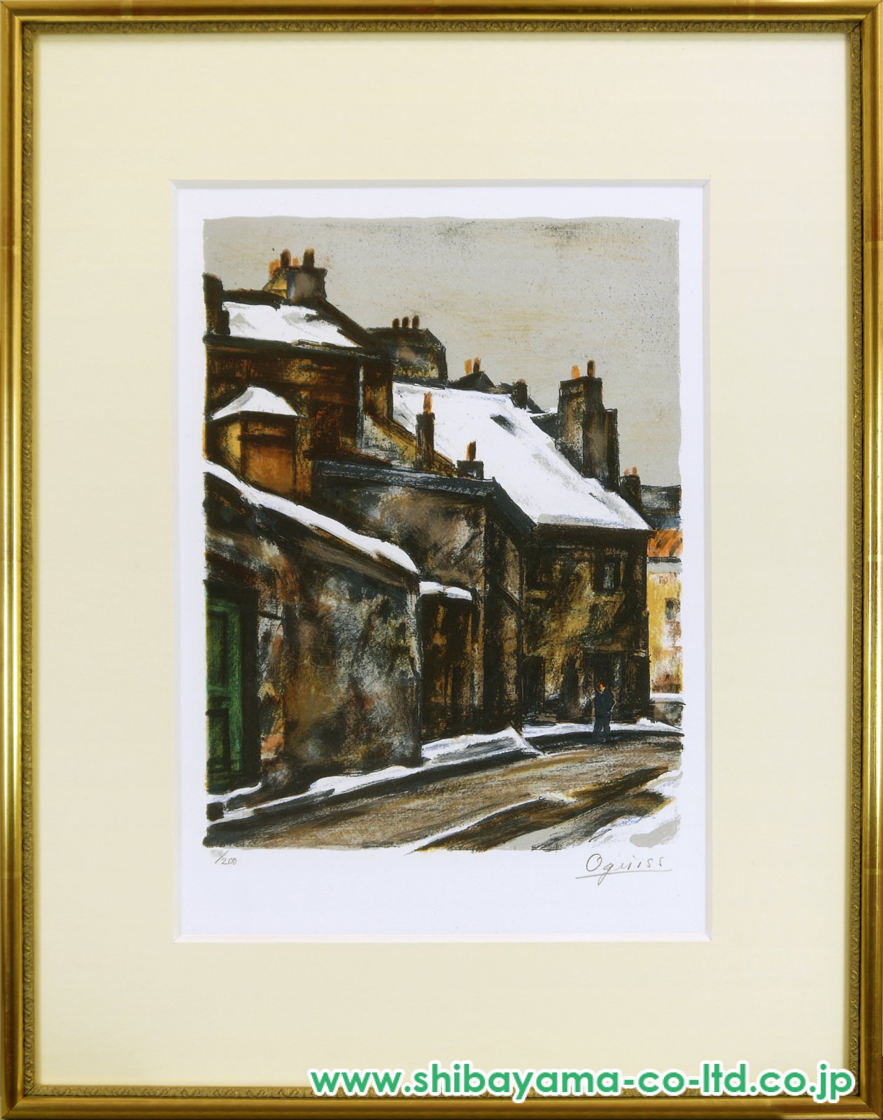 荻須高徳「サン・ドニの雪」リトグラフ :: 絵画買取・販売