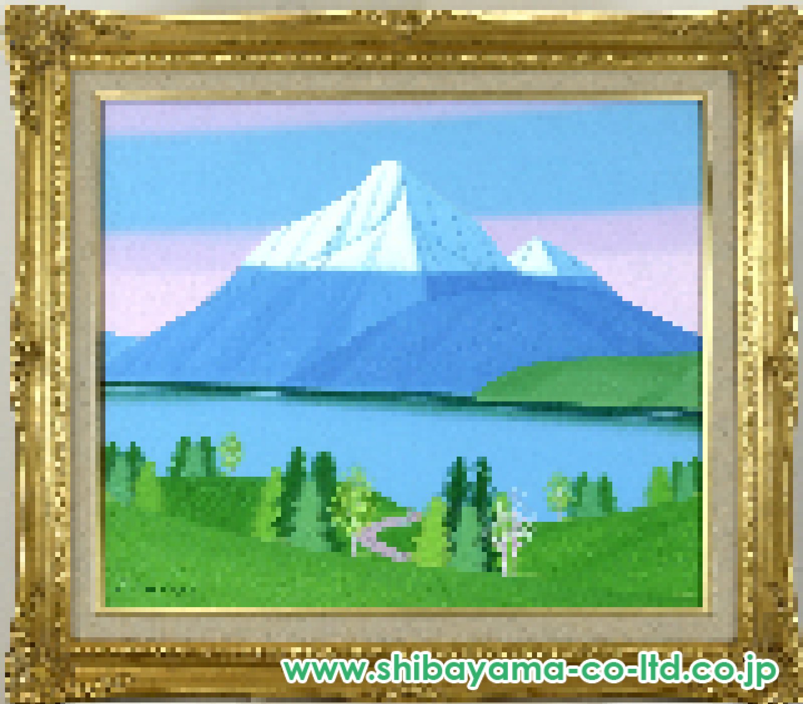 高瀬三郎「春雪の恵庭岳」油彩 10号 :: 絵画買取・販売 - シバヤマ