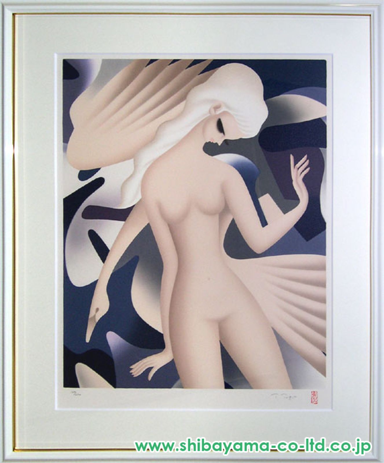 東郷青児「レダ」リトグラフ :: 絵画買取・販売 - シバヤマ