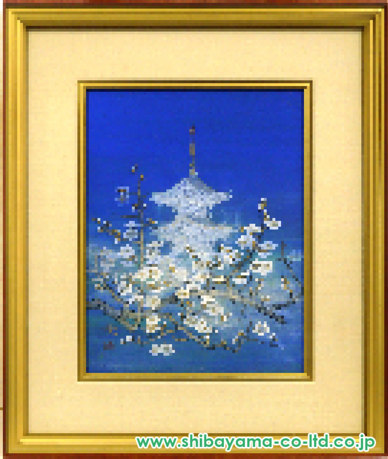 平川敏夫「梅花塔韻」日本画 6号 :: 絵画買取・販売 - シバヤマ