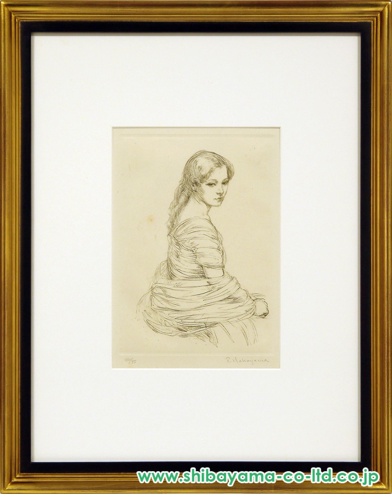 中山忠彦「優しき相貌 3」銅版画 :: 絵画買取・販売 - シバヤマ